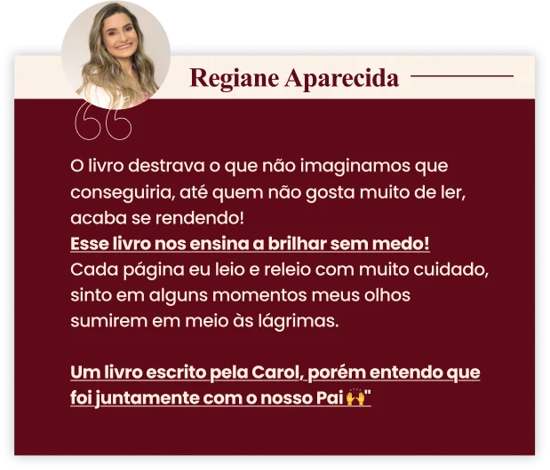 regiane depoimento